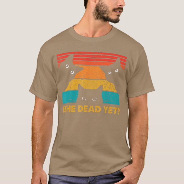 Camiseta isHeVintageDeadYet amigos gatos (Frente)