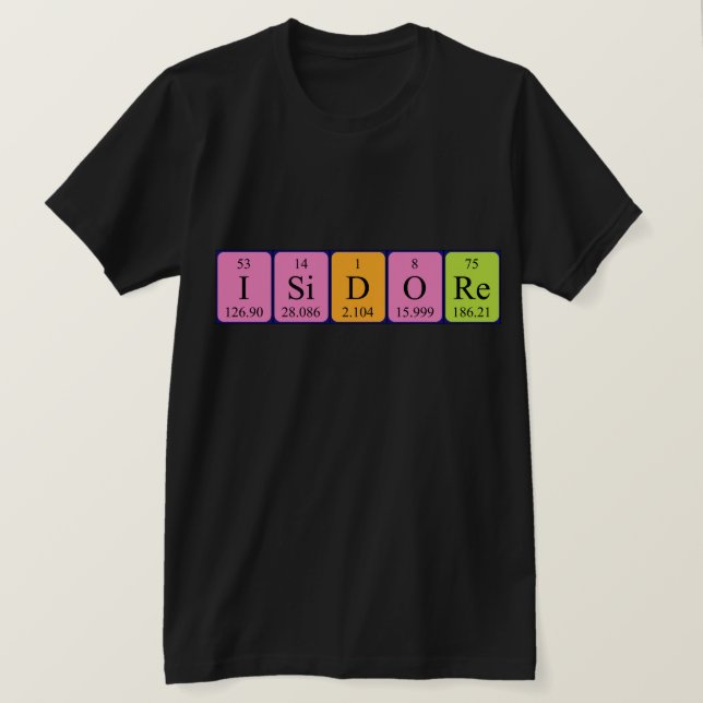Camiseta Isidore periodicamente mesa name shirt (Frente do Design)