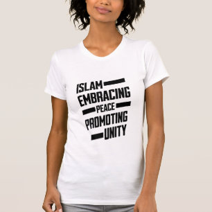 Camiseta Islã Abraçando a paz promovendo a unidade