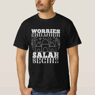 Camiseta Islã - As Preocupações Terminam Quando Salah Co