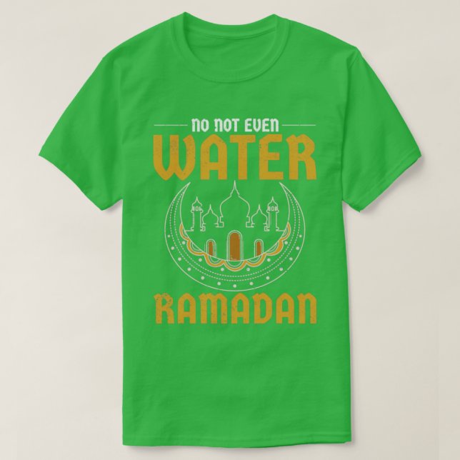Camiseta Islã muçulmano muçulmano em jejum islâmico Ramadã (Frente do Design)