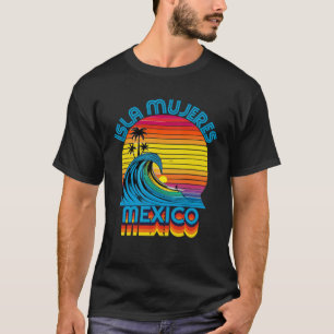 Camiseta Isla Mujeres Mexico Retro Throwback Surf & Beach S