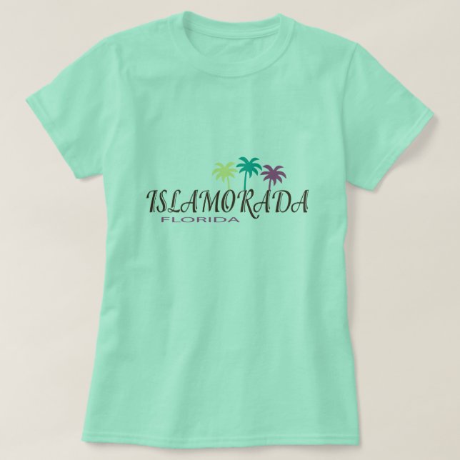 Camiseta Islamorada Florida com palmeiras (Frente do Design)