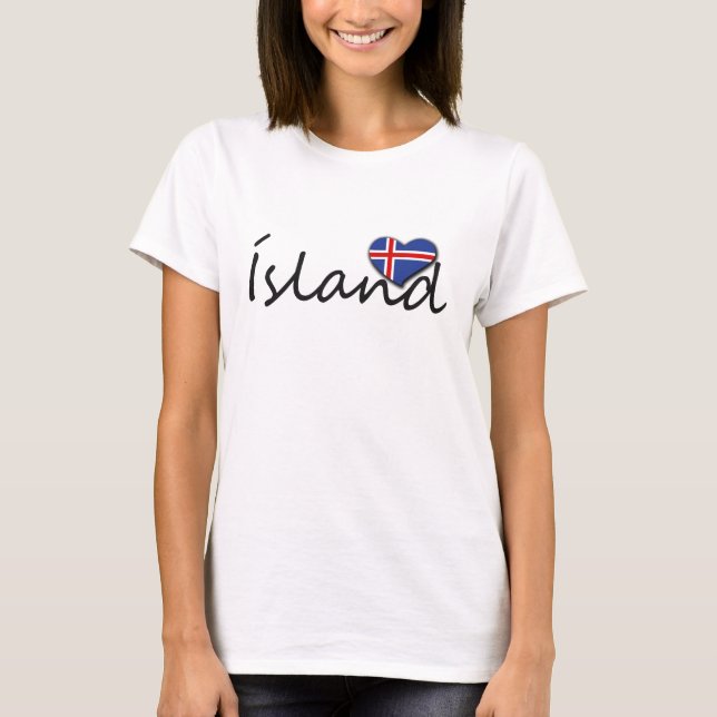 Camiseta Ísland de amor (Frente)