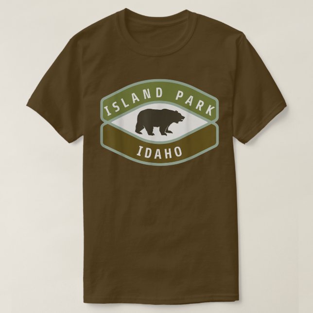 Camiseta Island Park Idaho Roaming Bear ID Souvenir Vacatio (Frente do Design)