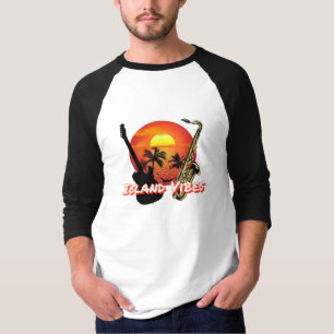 Camiseta Island Vibes Basic 3/4 Capa Raglan T-Shirt