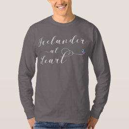 Camiseta Islandês na Heart Camiseta, Islândia