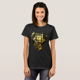 Camiseta Islandeses no abstrato dourado do diamante do