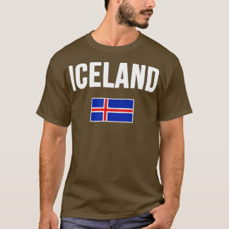 Camiseta Islândia Bandeira Islandesa Reykjavik ravel Souven