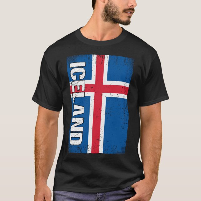 Camiseta Islândia Flag Islândia (Frente)