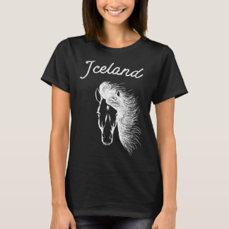 Camiseta Islândia Hoodie com Cavalo Islandês