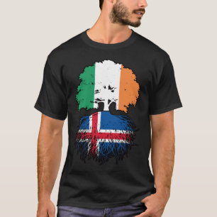 Camiseta Islândia Irlanda Irlanda Irlanda Árvore Bandeira
