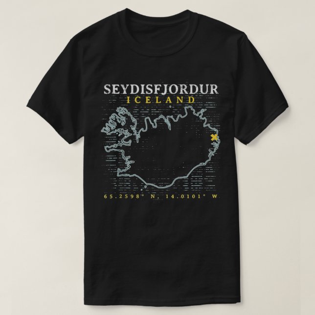 Camiseta Islândia Seydisfjordur (Frente do Design)