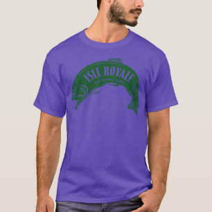 Camiseta Isle Royale National Park Fish Green