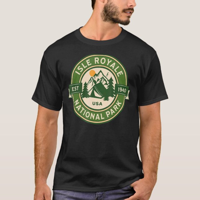 Camiseta Isle Royale National Park Michigan Hike Camp Outdo (Frente)