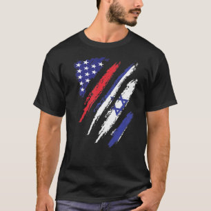 Camiseta Israel American Grown Flag USA Patriot Heritage Mo