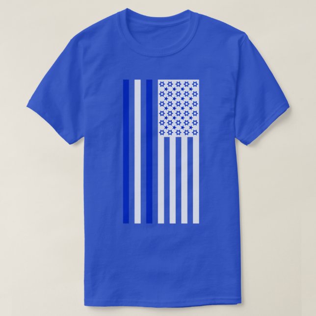 Camiseta Israel: Bandeira Israelense Ortoada (Frente do Design)