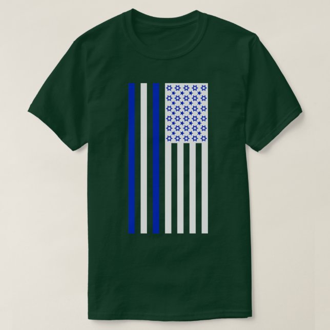 Camiseta Israel: Bandeira Israelense Ortoada (Frente do Design)