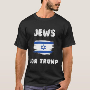 Camiseta Israel Bandeira Judeus para Trump