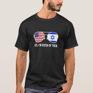 Camiseta Israel dos Estados Unidos Sinaliza óculos escuros 