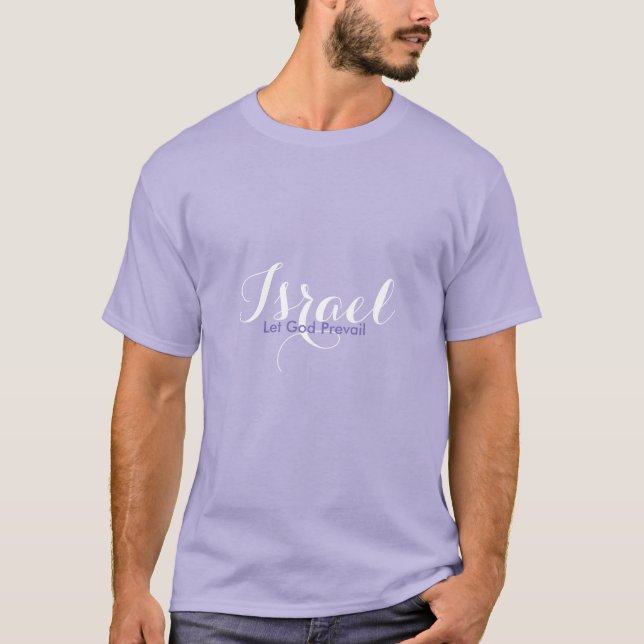 Camiseta Israel dos homens - Que Deus Prevaleça (Frente)