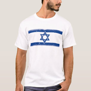 Camiseta Israel Flag Grungge