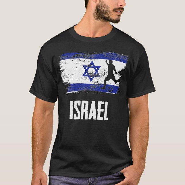 Camiseta Israel Flag Jersey Soccer Team Israelense (Frente)