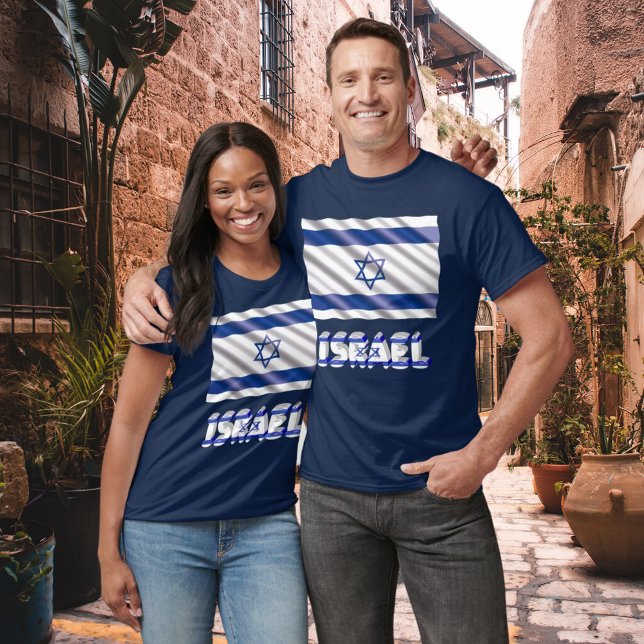 Camiseta Israel Flag Patriótico Unisex (Israel Flag Patriotic Unisex T-Shirt)