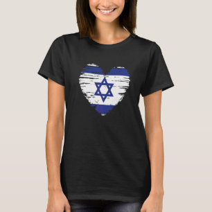 Camiseta Israel Heart Israelense Flag Pride Israel