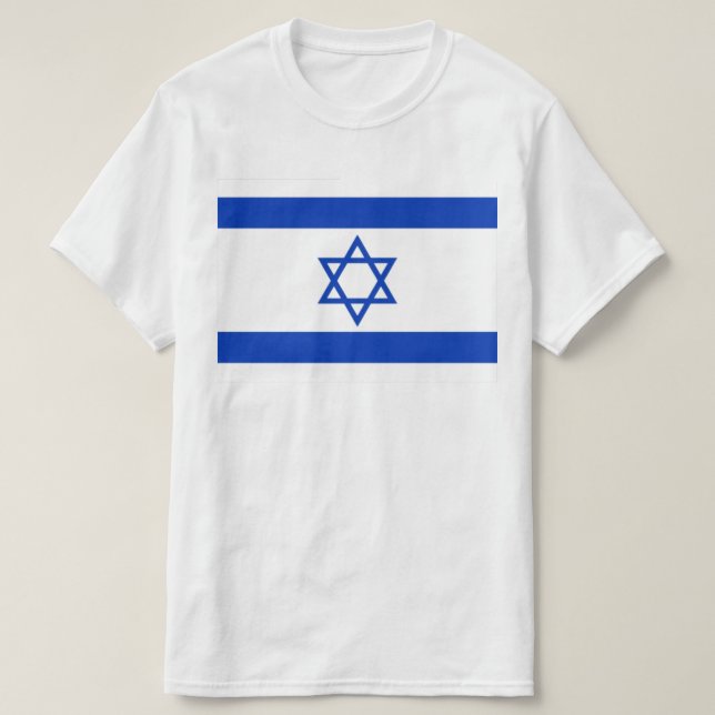 Camiseta Israel, Israel, Sinalizador Judeu, Estrela de Davi (Frente do Design)