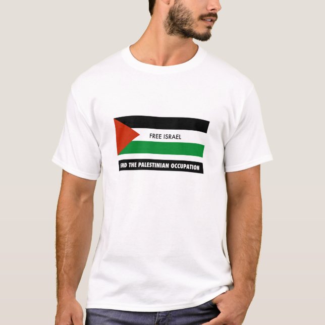 Camiseta Israel livre - termine a ocupação palestina (Frente)