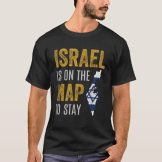 Camiseta Israel no Mapa da Terra Nacional Judaica