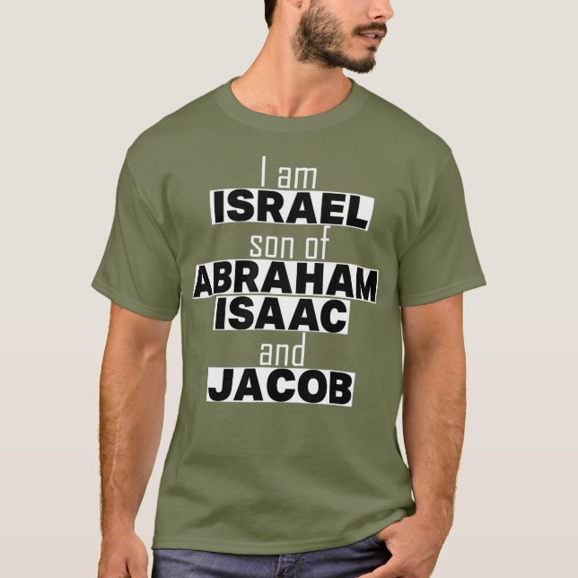 Camiseta Israelita Hebraico Negro (Frente)