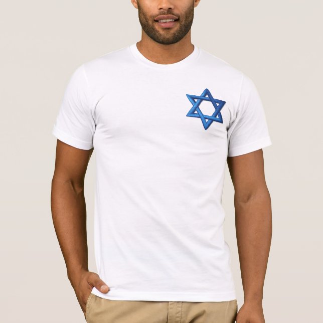 Camiseta Israelita judaico da estrela de David (Frente)
