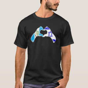 Camiseta Isreal Guatemala Flag Isreali Guatemala Heart