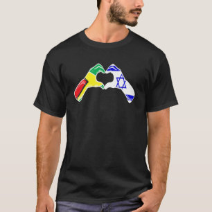 Camiseta Isreal Guyana Flag Isreali Guyanese Heart