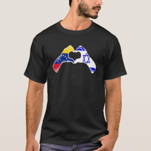 Camiseta Isreal Venezuela Flag Isreali Venezuela Heart_1