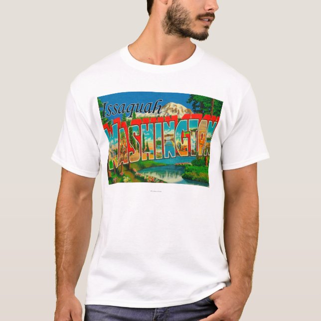 Camiseta Issaquah, Washington - grandes cenas da letra (Frente)