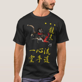 Camiseta Isshinryu Seiryu Dragon com o jato Kanji