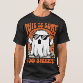 Camiseta Isso É Alguma Folha de Boo Halloween Fantasma Retr