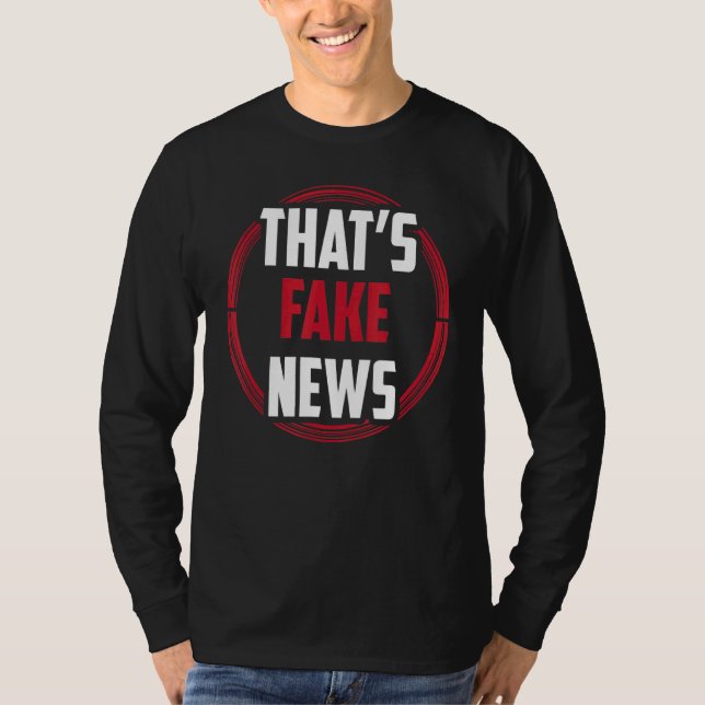 Camiseta Isso é notícias falsas Jornalismo Imprensa Direito (Frente)