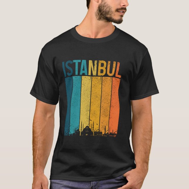 Camiseta Istambul Skyline Turquia Orgulho Turco de Souvenir (Frente)