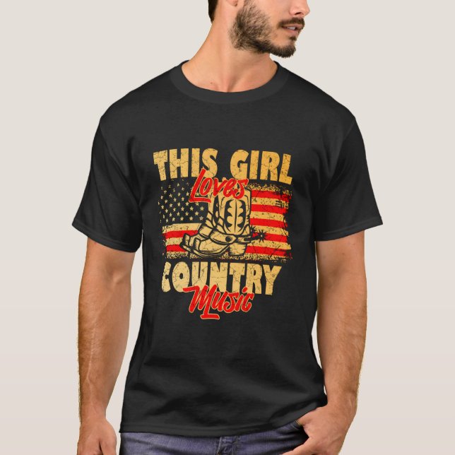 Camiseta Isto ama música country (Frente)