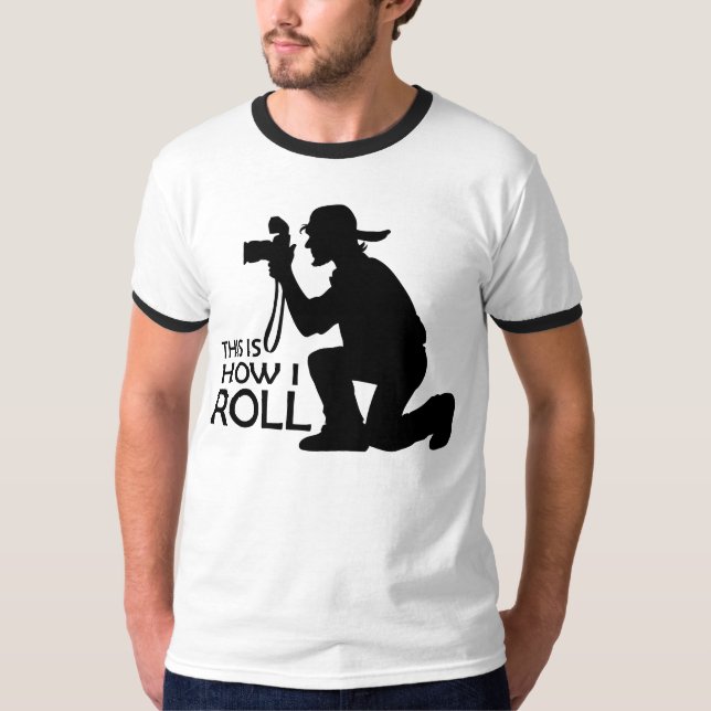 Camiseta Isto é como eu rolo o fotógrafo (Frente)