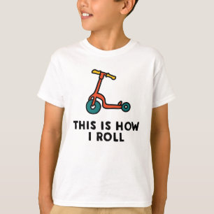 Camiseta Isto é como eu rolo o tshirt do patinete engraçado