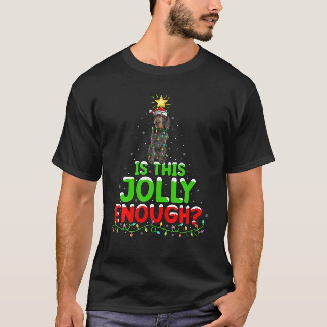Camiseta Isto É Jolly O Suficiente Ponteiro Alemão Com Cabe (Frente)