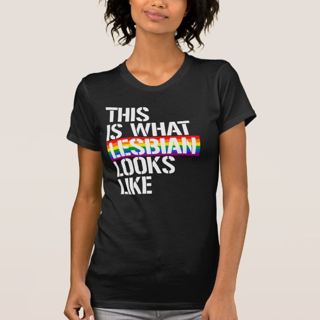 Camiseta Isto é o que lésbica parece (Frente)