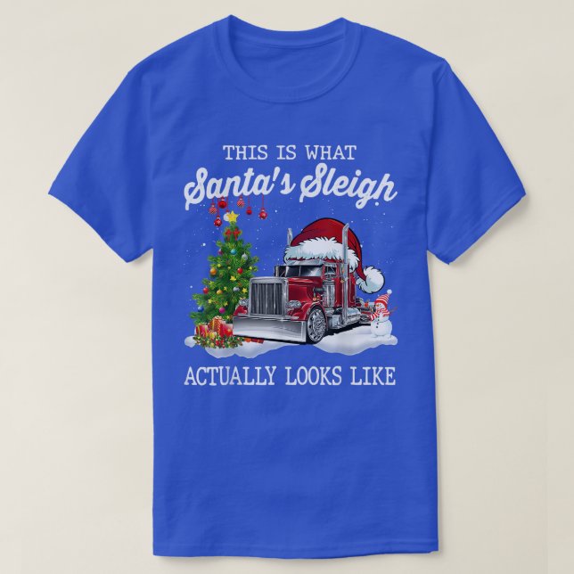 Camiseta Isto É O Que Meu Santas Sleigh Parece (Frente do Design)