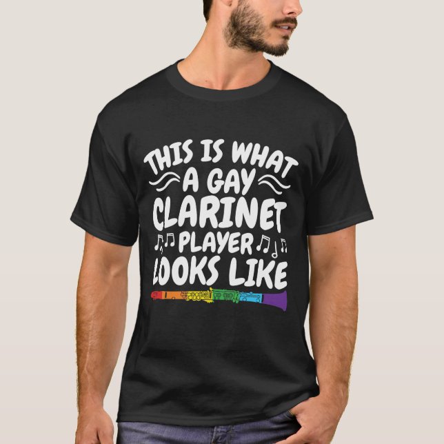 Camiseta Isto é o que parece um jogador Gay Clarinet (Frente)