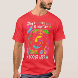 Camiseta Isto É O Que Um 5 Incrível Aniversário De 5 Anos D